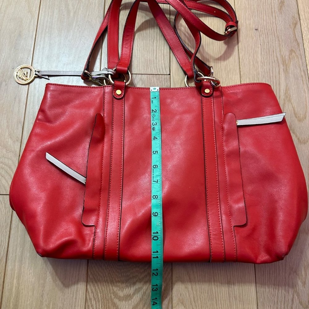 A. Bellucci Red Leather Shoulder Bag - Picture 10 of 14